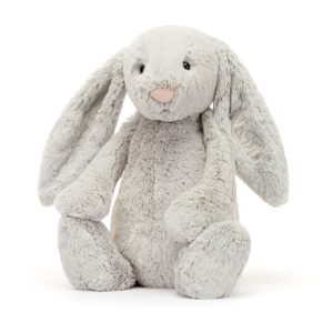 Personalised Bashful Silver Bunny Huge