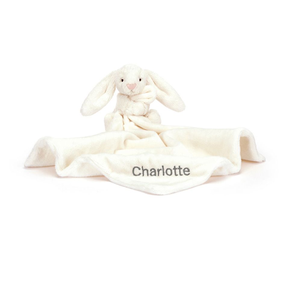 Personalised Bashful Cream Bunny Soother